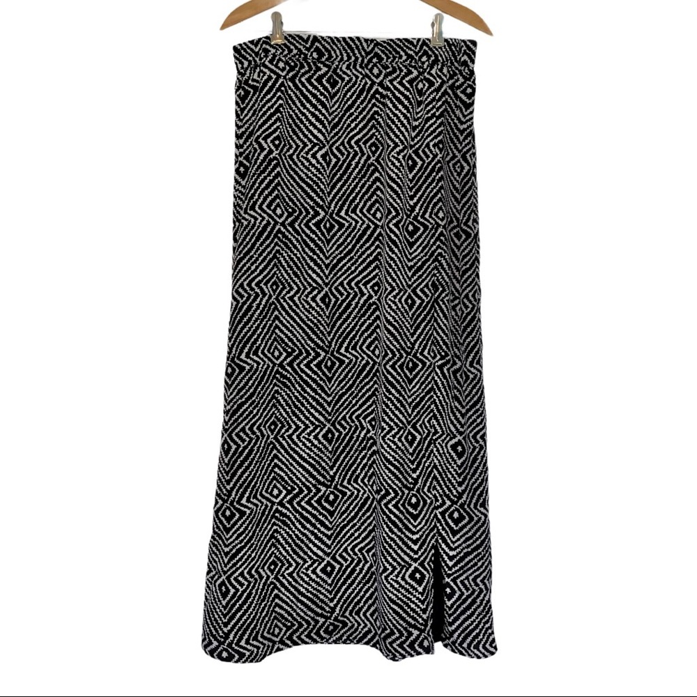 Michael Kors Maxi Skirt Black White Pattern Summer